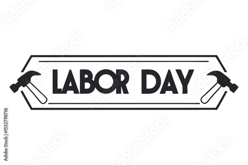  Happy labor day logo vector illustration.
