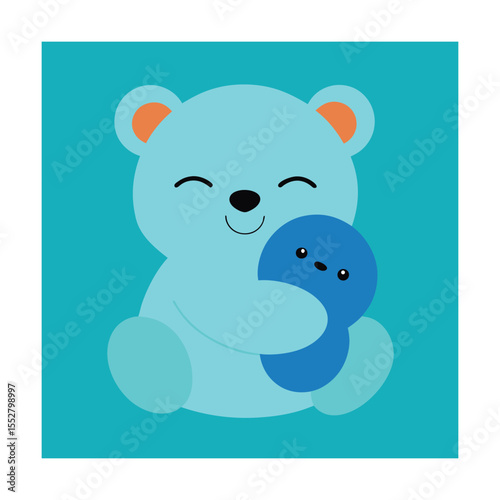 Emoticon Holding and Hugging a Teddy Bear