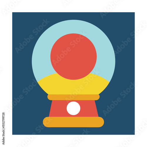 Classic Gumball Icon in Flat Vector Style