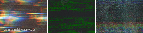 Glitch Screen VHS TV Display Overlay Texture Pack Bundle Effect Surface Noise Grunge Grain