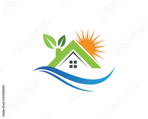 property house and home logos template vector,