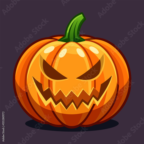 Isolated Jack-o'-lantern graphic.