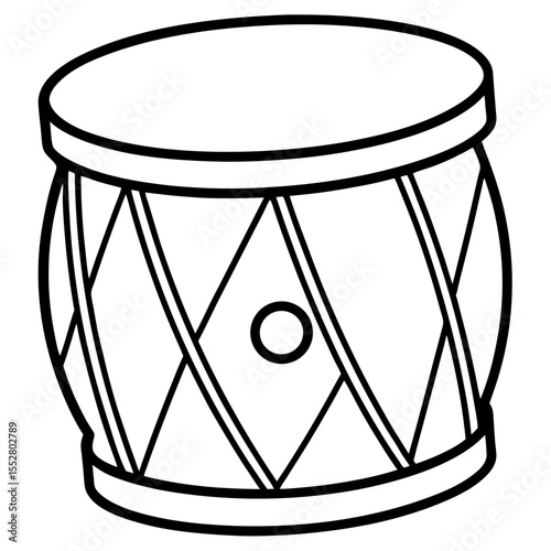 Toy Drum Outline Vector