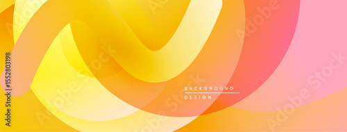 Abstract fluid shapes, warm colors blend. Gradient design creates dynamic visual effect. Soft curves suggest movement, energy.
