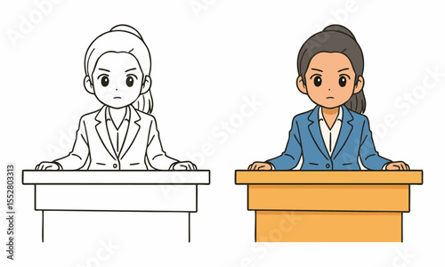 public speaker coloring page for kids