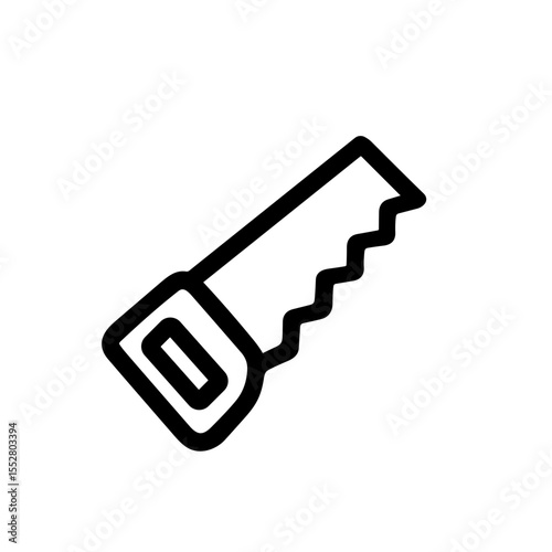Simple Outline Handdrawn Saw Equipment Tool Instrument Icon Illustration