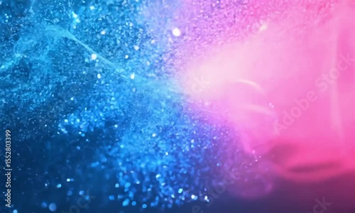 Sparkling Blue and Pink Abstract Particle Cloud Animation Background