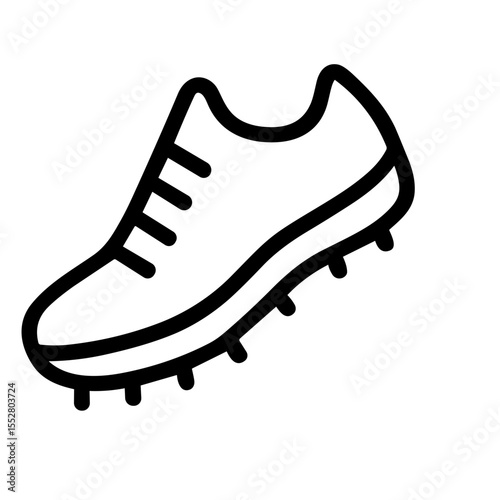 Simple Handdrawn Running Shoe Outline Icon Symbol Design Element