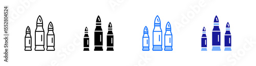 Bullets Multiple Style Icon Set Vector 