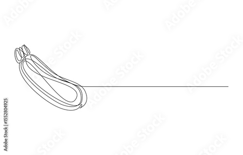vegetables zucchini continuous line art drawing
