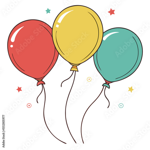 3d_render, colorful_balloons, party_balloons, balloon_celebration, shiny_balloons, festive_balloons, whimsical_balloons, floating_balloons, confetti_background, cheerful_party_decorations
