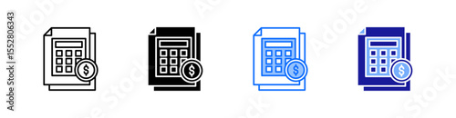 Finance Multiple Style Icon Set Vector 