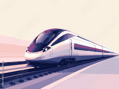 fast train on the railway
