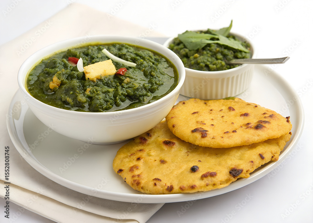 Authentic Palak Paneer with Corn Roti Recipe Authentic Palak Paneer with Corn Roti Recipe