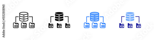 Repository Multiple Style Icon Set Vector 