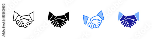 Trust Multiple Style Icon Set Vector 