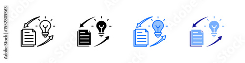 Implementation Multiple Style Icon Set Vector 