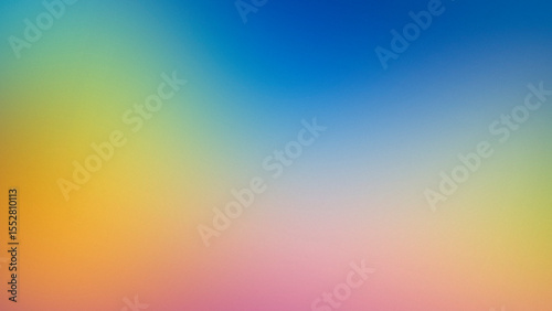Vibrant colorful gradient background with smooth blend of blue, green, yellow, and pink.