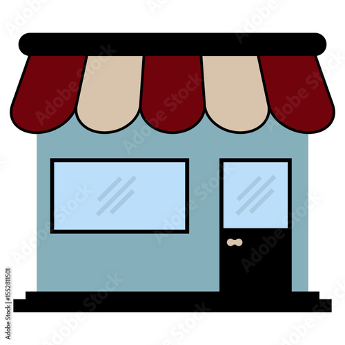 Shop Building Illustration