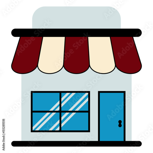 Shop Building Illustration