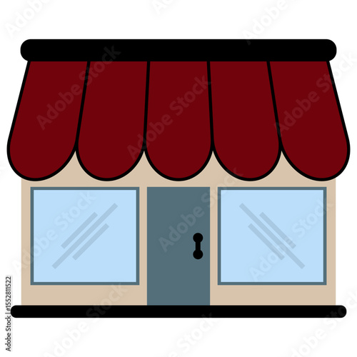 Shop Building Illustration