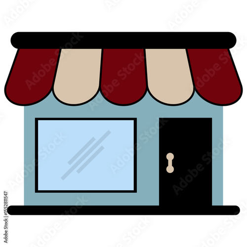 Shop Building Illustration