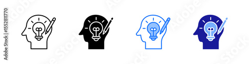 Concept Multiple Style Icon Set Vector 
