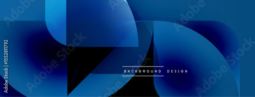 Abstract blue gradients create dynamic flowing shapes. Modern design suggests technology, innovation, fluid movement. Minimalist aesthetic.