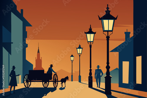 Parisian romance: A couple's silhouette against the city at night