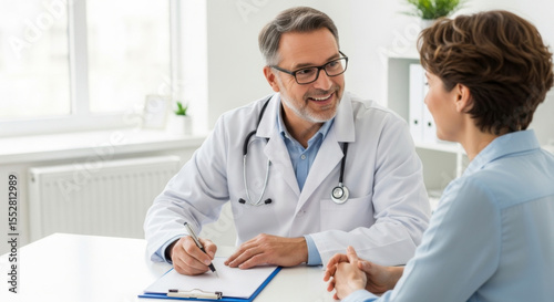 Patient Consultation Medical Office Health Care Interaction Bright Environment Professional Viewpoint Enhancing Doctor-Patient Communication for Better Health Outcomes
