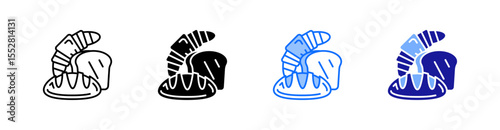 Bread Multiple Style Icon Set Vector 