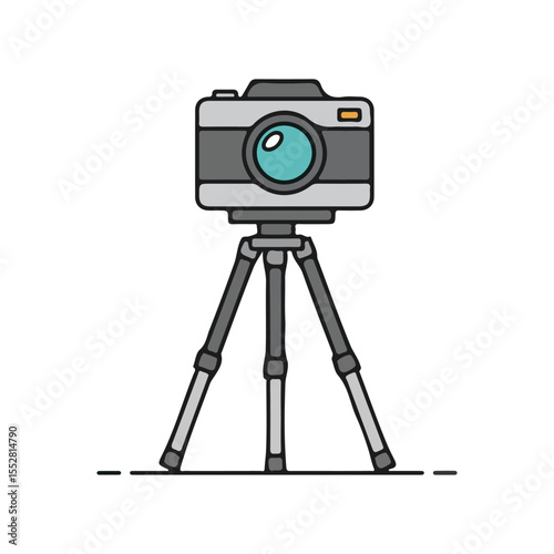 India Independence Day Vector Icon – Tripod Camera, perfect for infographics and app designs