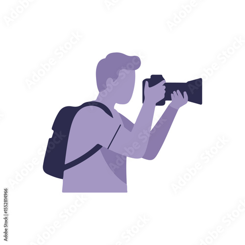 India Independence Day Vector Icon – Photographer Silhouette, perfect for infographic design and apps