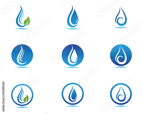 water drop Logo Template vector illustration design