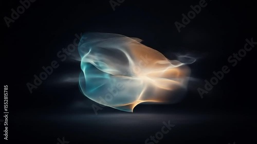 Abstract ethereal form of flowing light and color