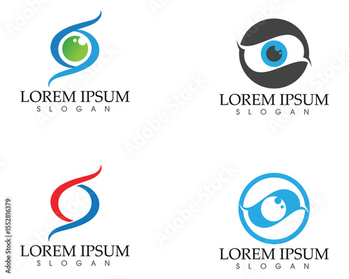 Eye care logo and symbols template vector icons app