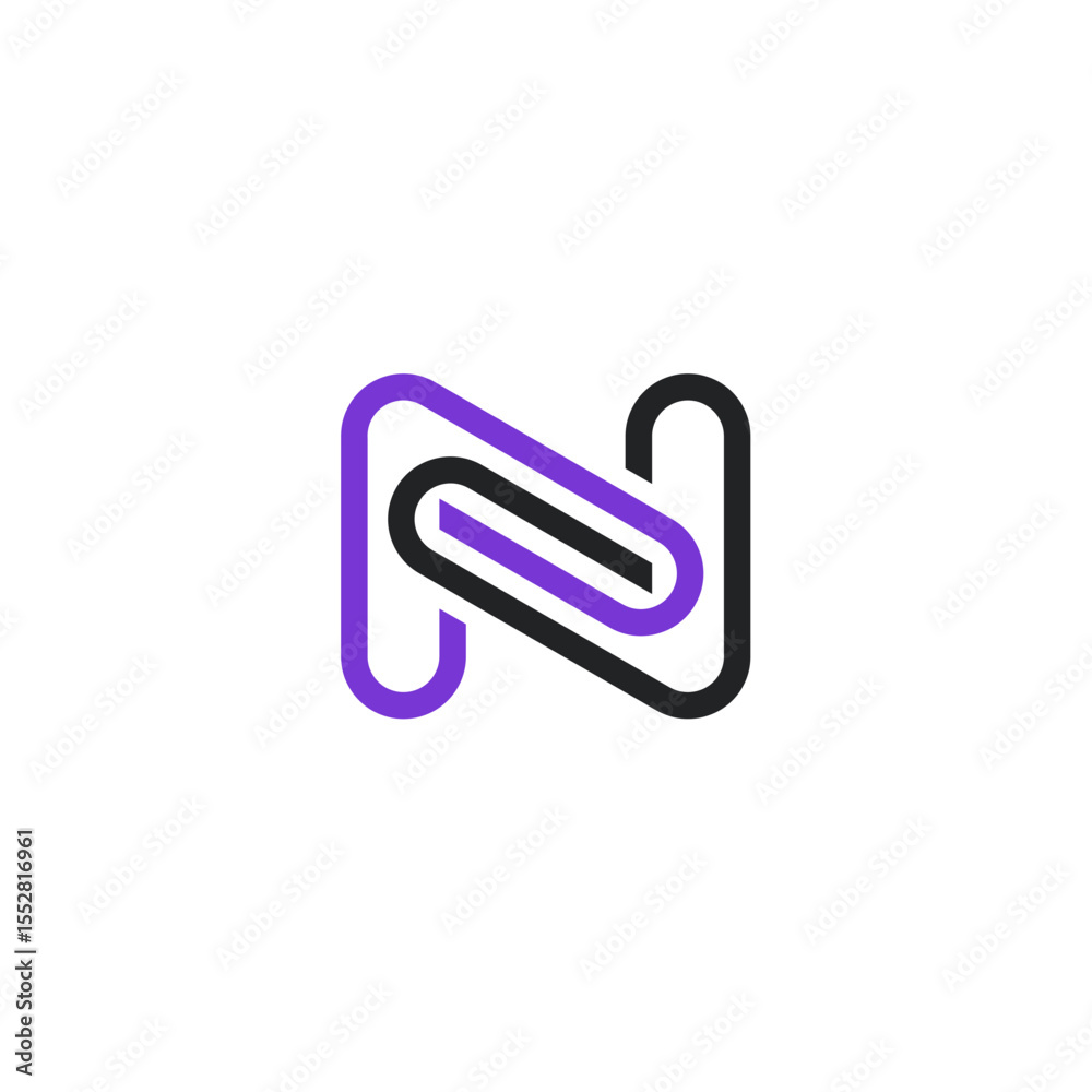 Dynamic Abstract N Human Flow Logo Dynamic Abstract N Human Flow Logo