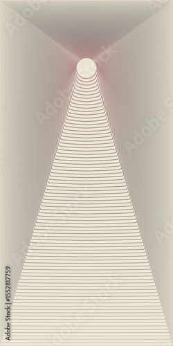 Abstract sacred vector illustration in modern linear style. futuristic background.
