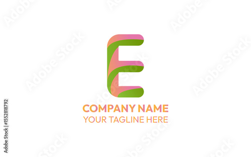 Stylish Capital Letter E with Contemporary Minimal Design