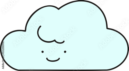 귀여운 구름 캐릭터 벡터 이미지
Cute Cloud Character Vector Image