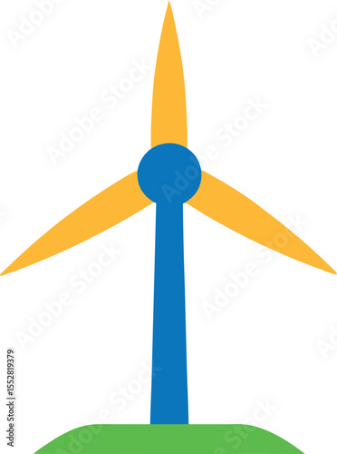 Wind Turbine Clean Energy Icon Logo