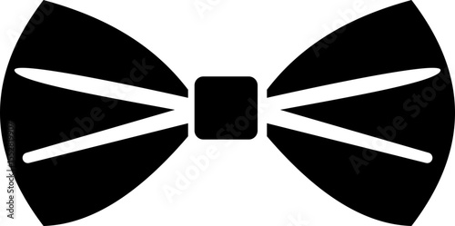 Elegant black Bows icon in Different Styles for Gift Wrapping and Decorations. Fashion and elegance concept. realistic look accessory formal occasions, events or dressing up in style flat Design.