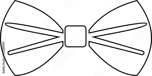 Elegant black Bows icon in Different Styles for Gift Wrapping and Decorations. Fashion and elegance concept. realistic look accessory formal occasions, events or dressing up in style flat Design.