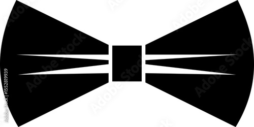 Elegant black Bows icon in Different Styles for Gift Wrapping and Decorations. Fashion and elegance concept. realistic look accessory formal occasions, events or dressing up in style flat Design.