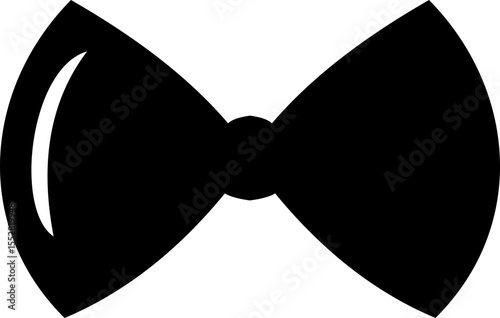 Elegant black Bows icon in Different Styles for Gift Wrapping and Decorations. Fashion and elegance concept. realistic look accessory formal occasions, events or dressing up in style flat Design.
