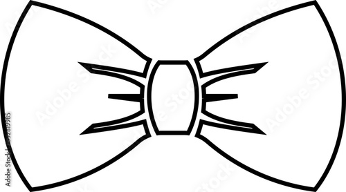 Elegant black Bows icon in Different Styles for Gift Wrapping and Decorations. Fashion and elegance concept. realistic look accessory formal occasions, events or dressing up in style flat Design.