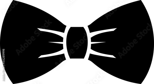 Elegant black Bows icon in Different Styles for Gift Wrapping and Decorations. Fashion and elegance concept. realistic look accessory formal occasions, events or dressing up in style flat Design.