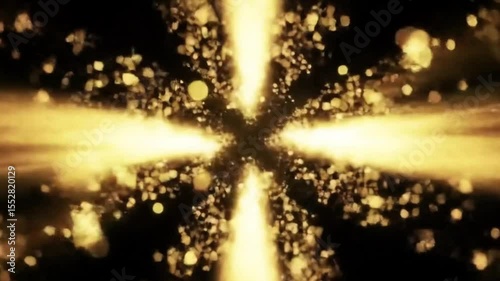 Golden Light Burst Abstract 4K Particle Background Video