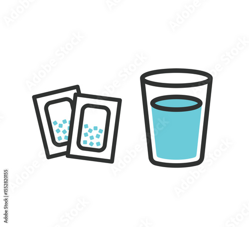 粉薬　顆粒剤　飲み薬　内服薬のイラスト
