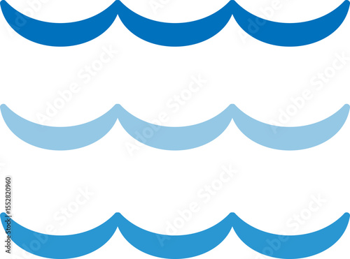 波・水のシンプルアイコン
